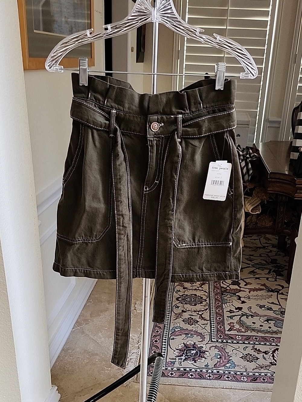 Free People Army Green Mini Skirt 2